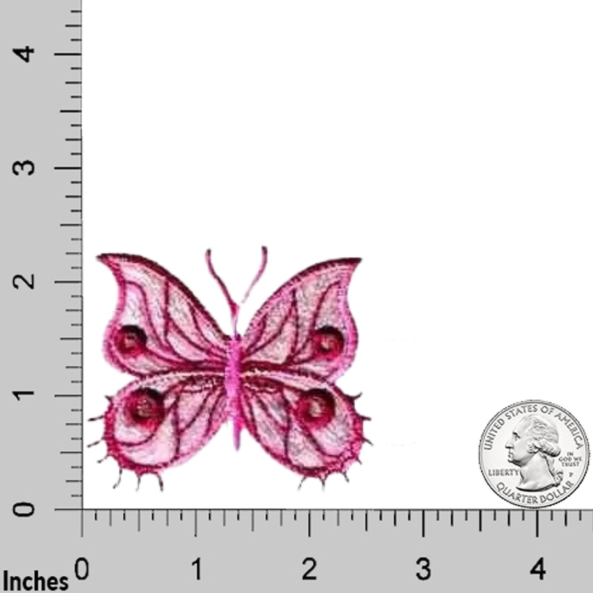 Fancy Sparkle Butterfly (3-Pack) Iron On Patch - Large: Multiple Colors -  Laughing Lizards