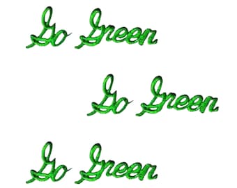 Go Green Environmental Ecology (3-Packs)Iron On Patch - FREE SHIPPING