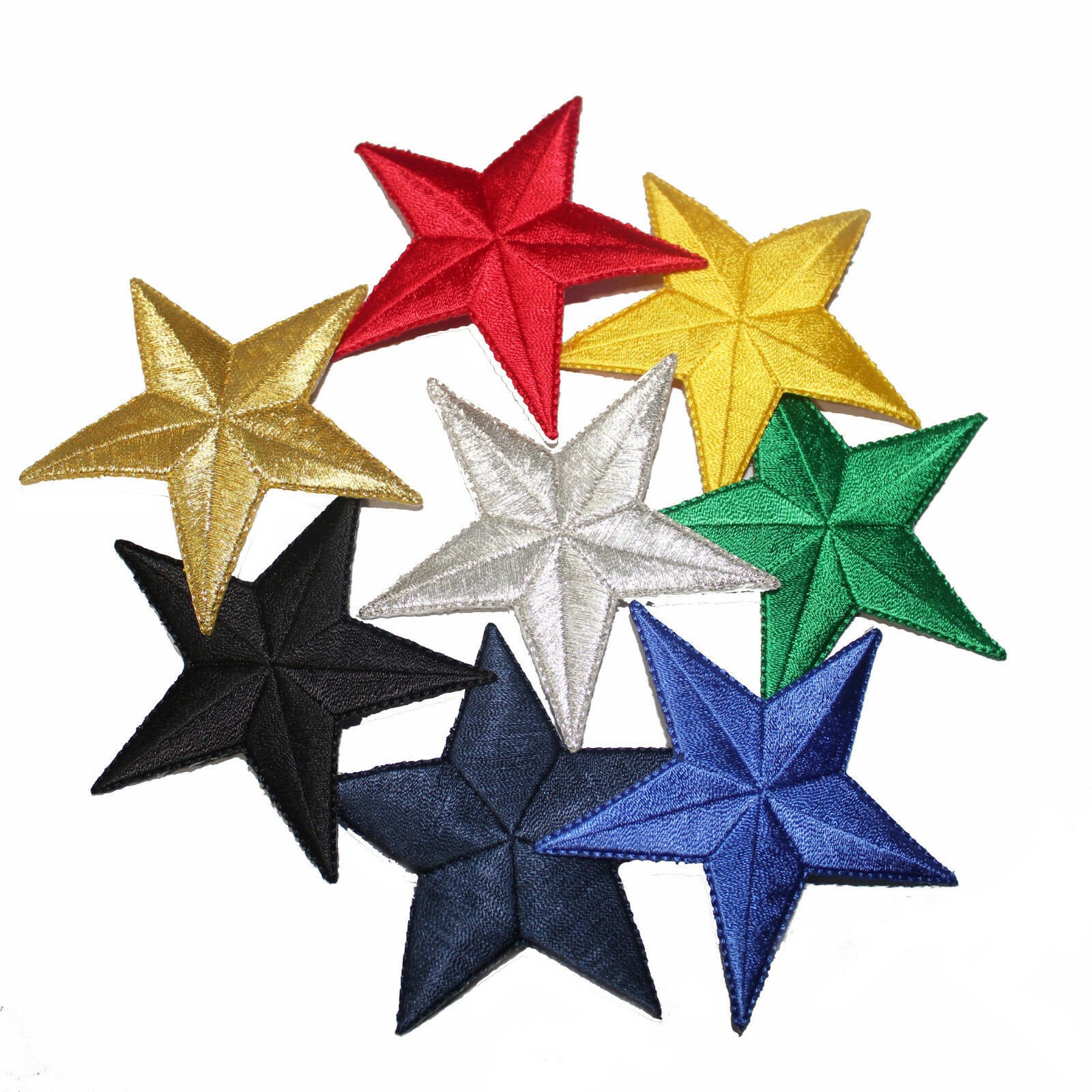 【BAON】24SS★ [BAONHAUS] Star Embroidery Pigment S/S Tee Vintage Large Signed Weiss Rhinestone Silver Starfish Brooch