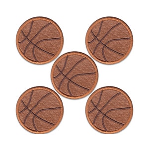 Basketball Patches (5-Pack) Sport Embroidered Iron On Patch Applique
