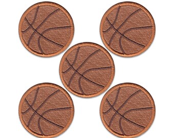 Basketball Patches (5er-Pack) Sport gestickt Aufnäher Applikation