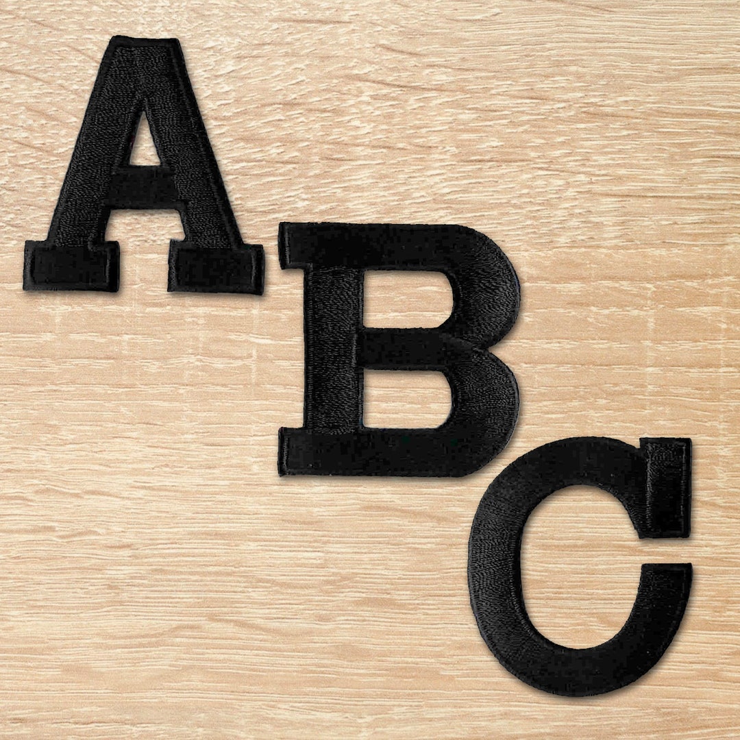 Block Embroidered Letter Iron on Patches - 2 Inches - Etsy