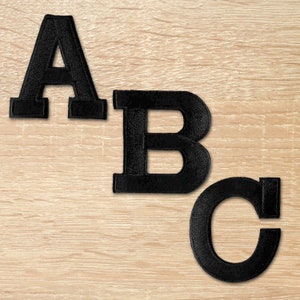 Block Embroidered Letter Iron On Patches -  2 Inches