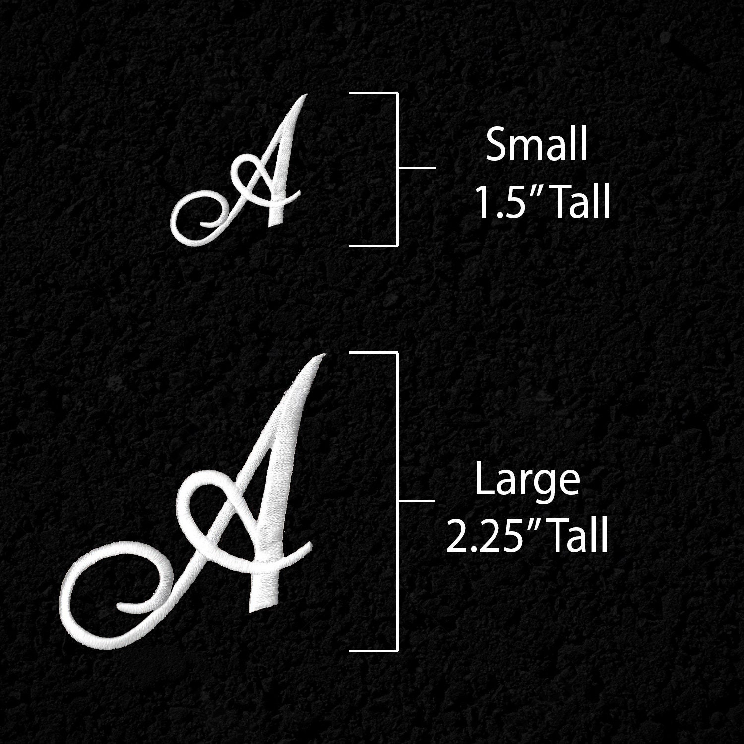 26 Letter Monogram Alphabet Patch Kit, Script Iron on Appliques, High ...