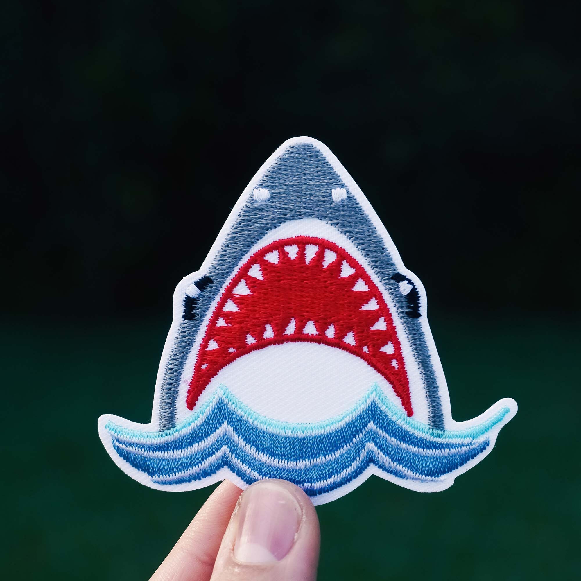 Shark Attack Patch (2-pack) Iron on Patch Applique - FREE SHIPPING - Etsy