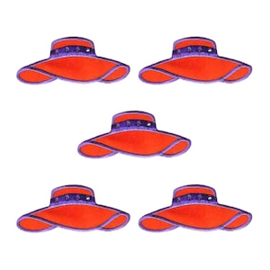 Red Hat Patches (5-Pack) Red Hat Lady Embroidered Iron On Patch – Small