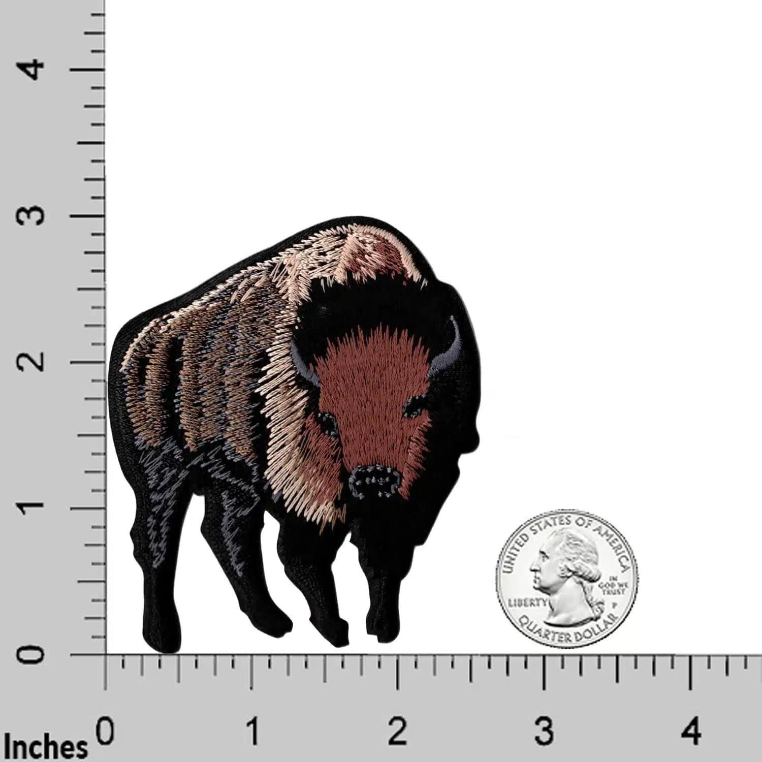 Buffalo Bison Patches (2-pack) Western Embroidered Iron on Patch ...