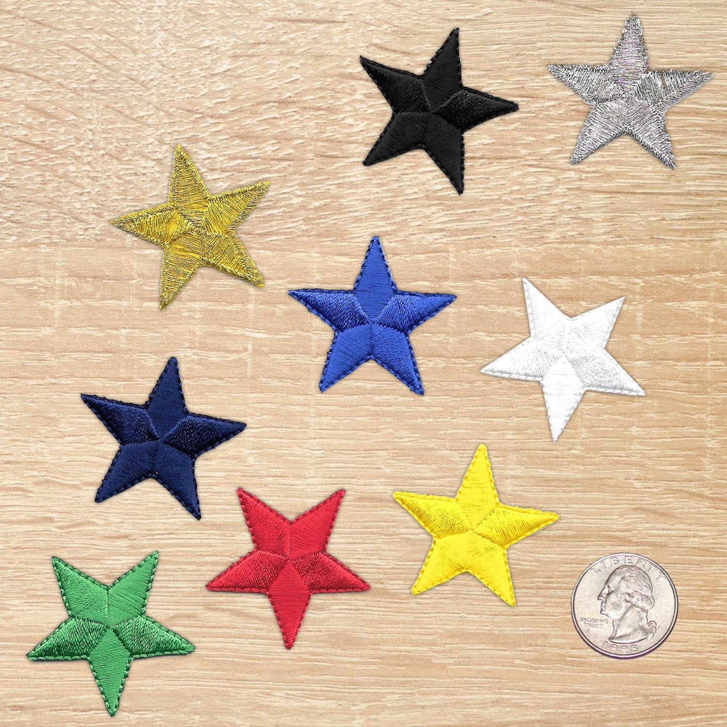 Embroidered Star Patches 10 Pack Star Embroidered Iron on Patch Appliques  1.5 Inches 
