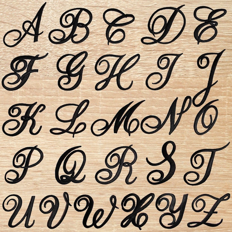 Cursive Letter Patches Script Iron On Appliques High Quality Etsy