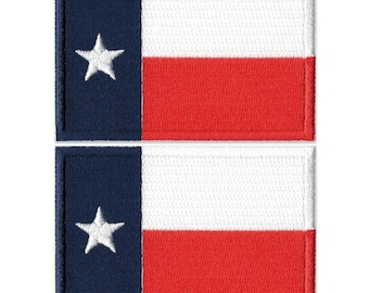Toppe con bandiera dello stato del Texas (confezione da 2) Bandiera ricamata con ferro sulle appliques delle toppe - SPEDIZIONE GRATUITA