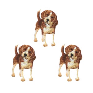 Adorable Beagle Dog (3-Pack) Iron On Patch - FREE SHIPPING