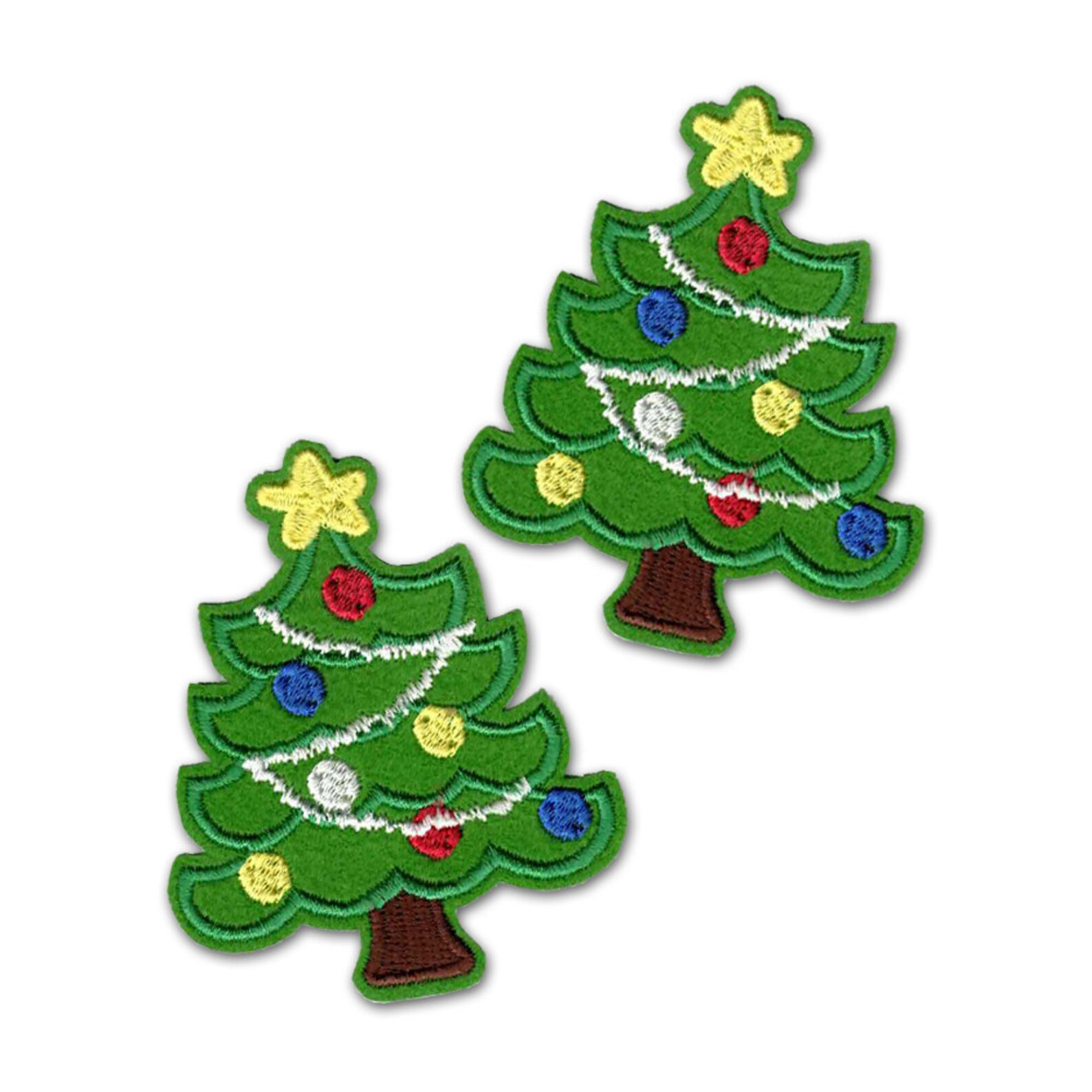 Christmas Trees Patch Embroidered Christmas Trees Iron On Etsy