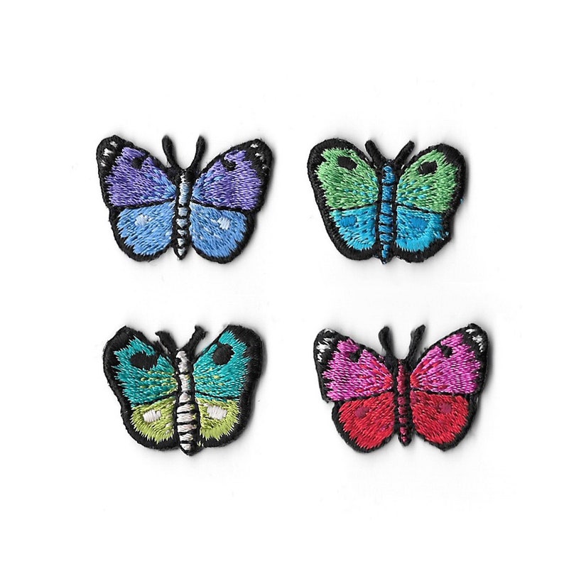 12pack Tiny Butterfly Patches Embroidered 1 Inch Colorful Etsy