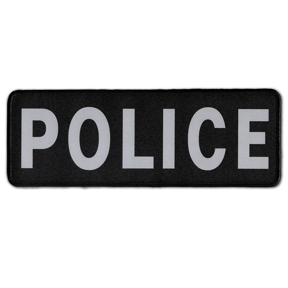 Ultra Reflective POLICE Patch Weather Resistant Tactical Patch for