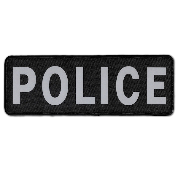 Ultra Reflective POLICE Patch | Weather Resistant Tactical Patch For Vests, Made to Last with Hook & Loop Backing -FREE SHIPPING