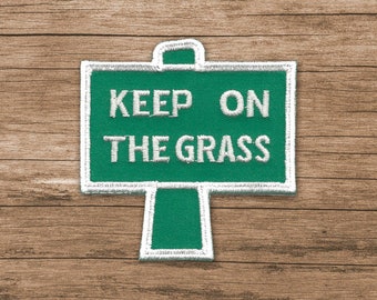 Keep On the Grass (2-Pack) Marijuana Embroidered Iron On Patch