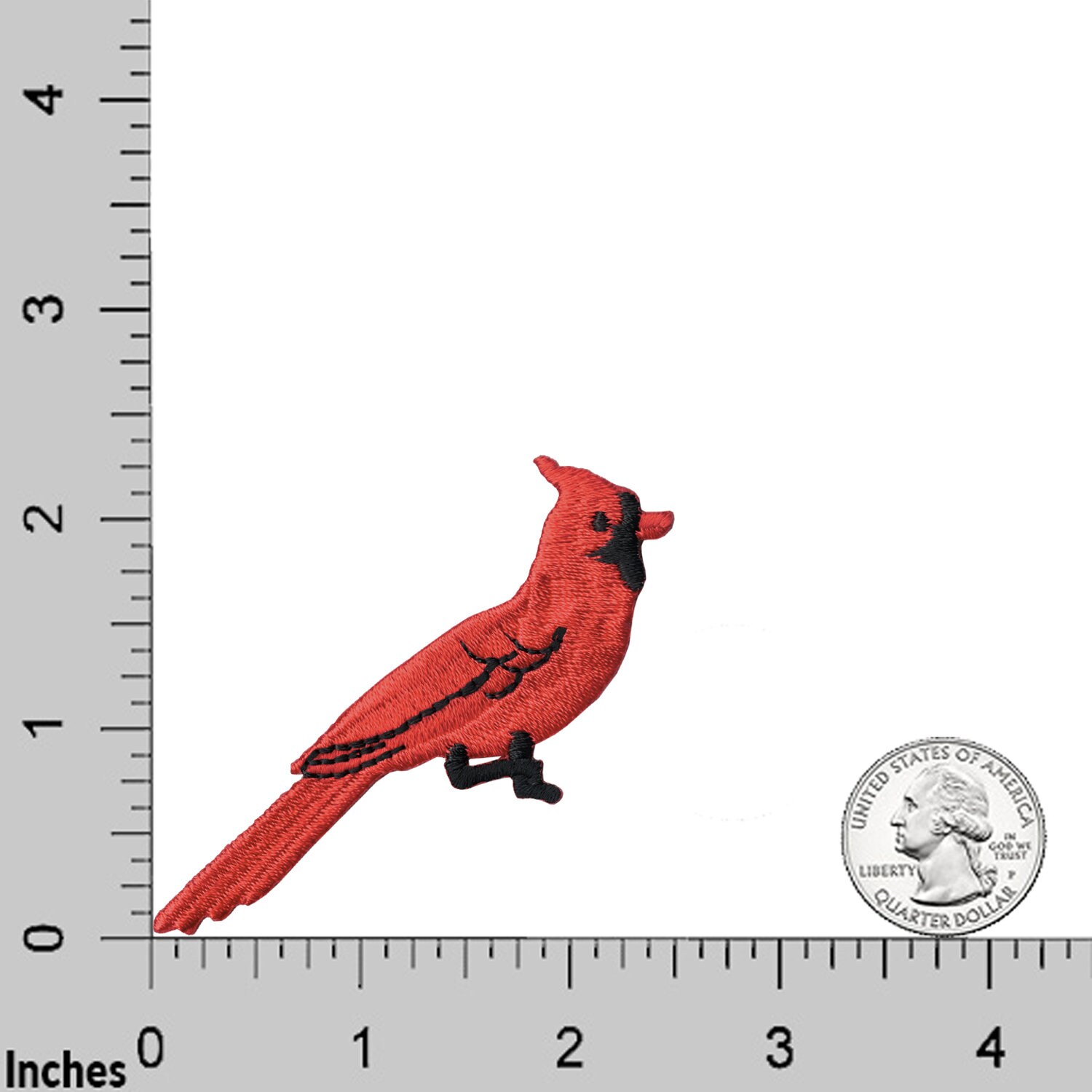 Red Cardinal Patches (5-pack) Bird Embroidered Iron on Patch Appliques ...