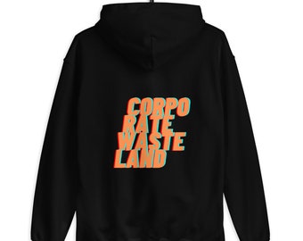 Corporate Wasteland Graphic Oversized Unisex Hoodie