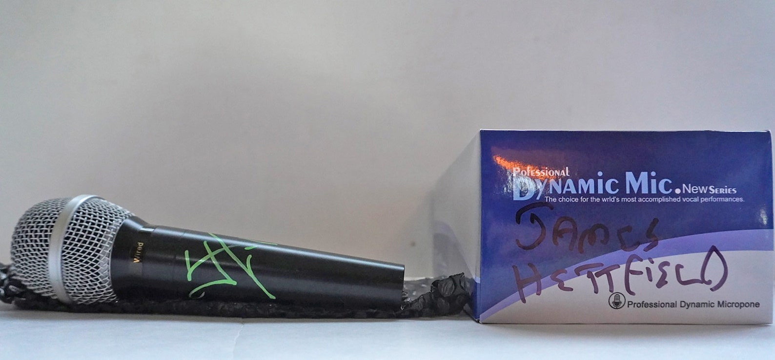 James Hetfield Metallica signed microphone with proof Etsy