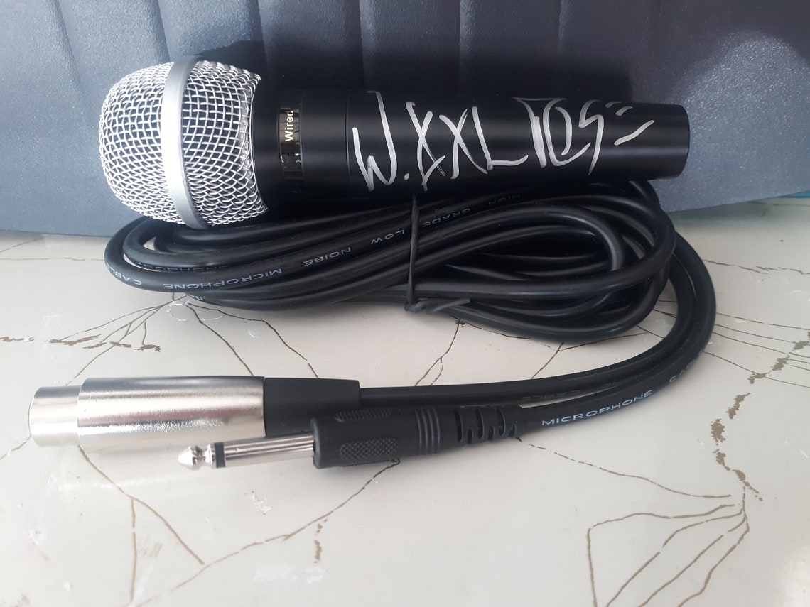 Axl Rose of Guns and Roses signed microphone Etsy
