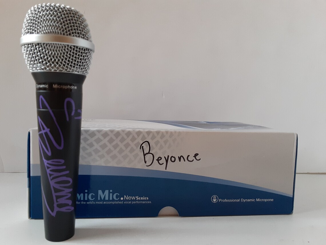 Beyonce Knowles microphone signed with proof Etsy