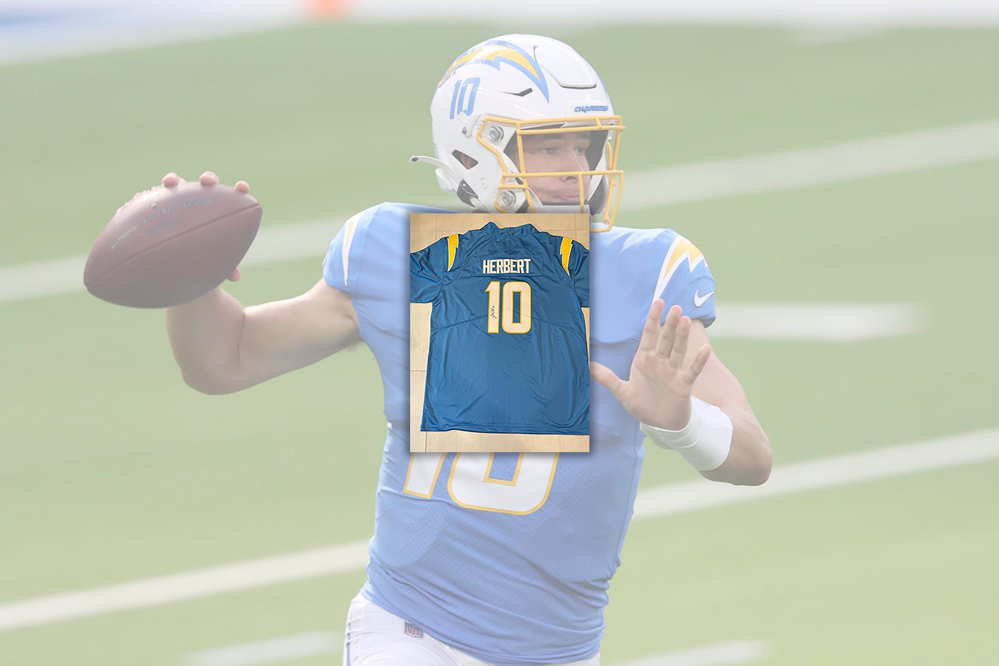 Justin Herbert signed jersey with proof Etsy