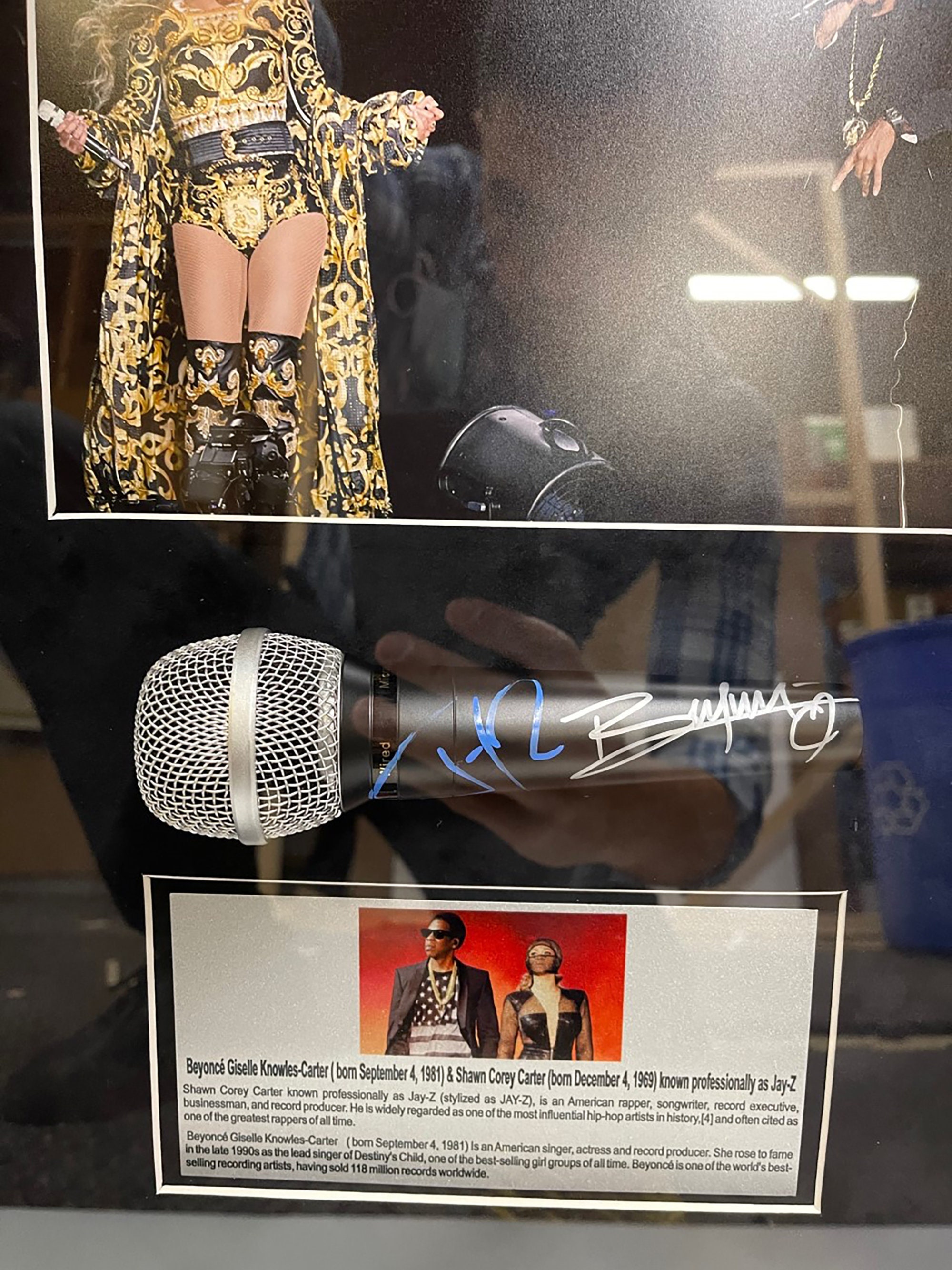 Beyonce Knowles Sean Carver Jayz signed microphone with proof Etsy