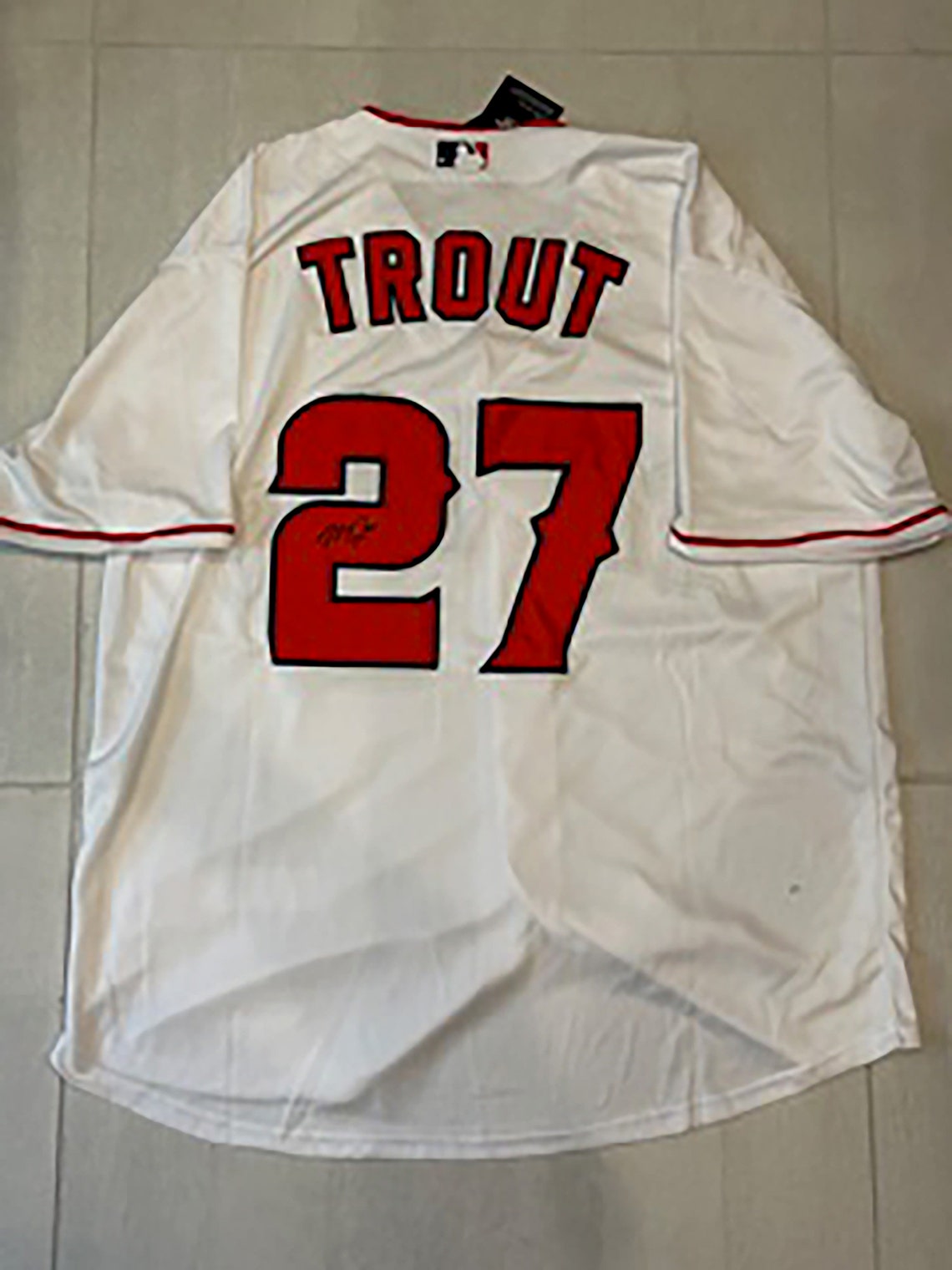 Mike Trout jersey signed with proof Etsy