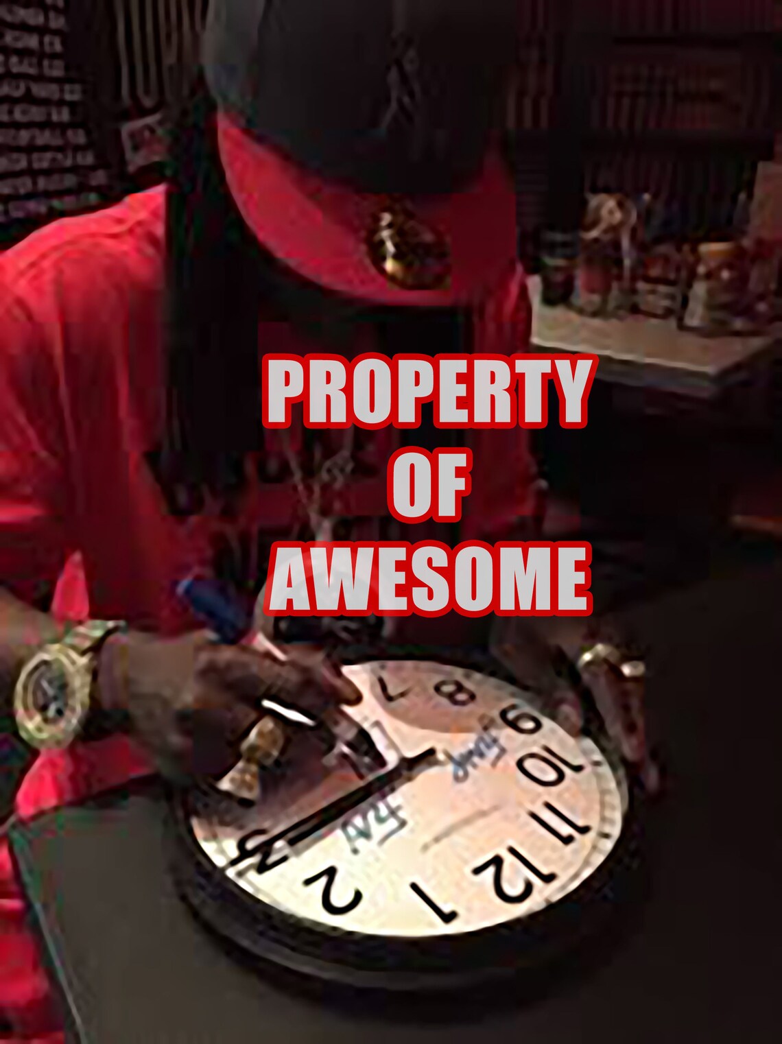 Public Enemy Flava Flav 8 in jumbo gold clock necklace signed Etsy