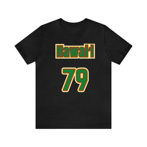 Hawaii 79 Kanaka Jersey-Stil polynesische Pazifikinsel Kamakawiwaole Hawaiian Native T-Shirt