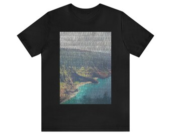 Na Pali x Hua &#39;Õlelo Hawaiian Language Kanaka Maoli Polynesian Pacific Island Grunge Vocabulary Kauai T-Shirt