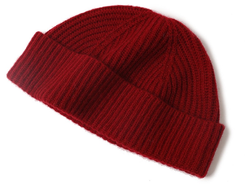 Women/'s Ribbed 100/% Cashmere Beanie Hat