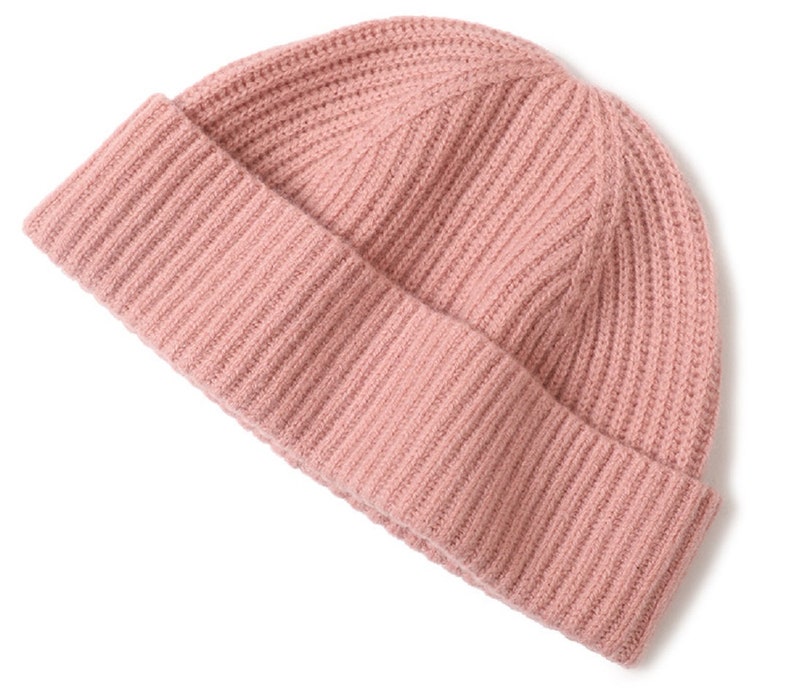 Women/'s Ribbed 100/% Cashmere Beanie Hat