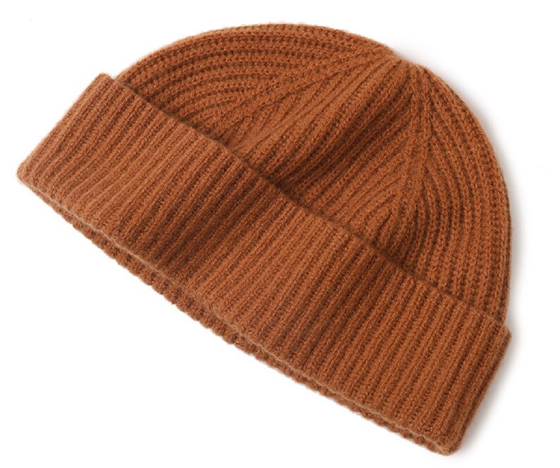 Women/'s Ribbed 100/% Cashmere Beanie Hat
