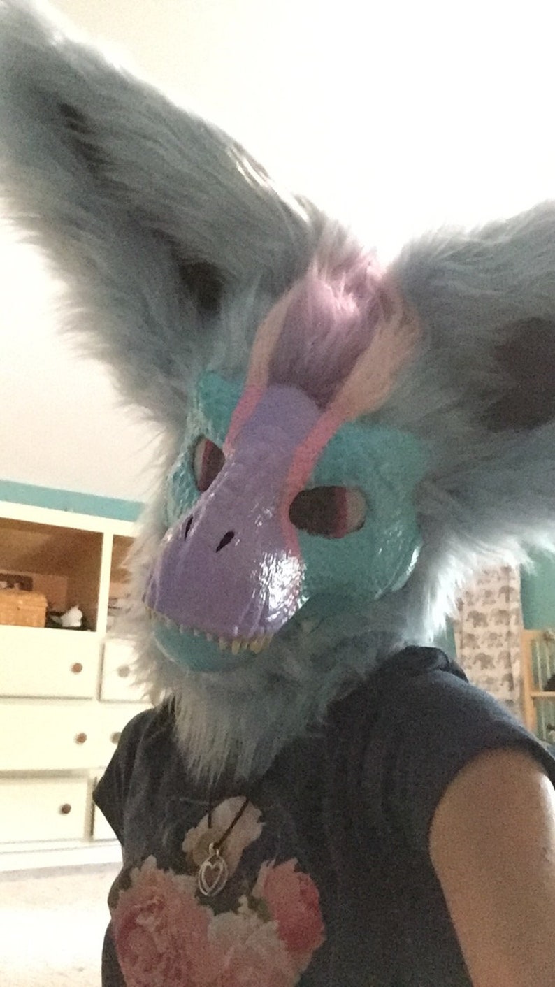READ DESCRIPTION FIRST Custom Furred Dino Mask Commissions Etsy