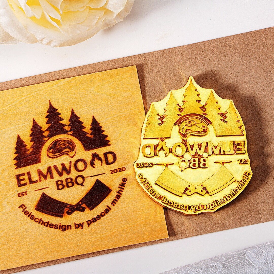Custom Wood Stamp BBQ Brand Iron Stamp for Picnics /BBQ/ Etsy