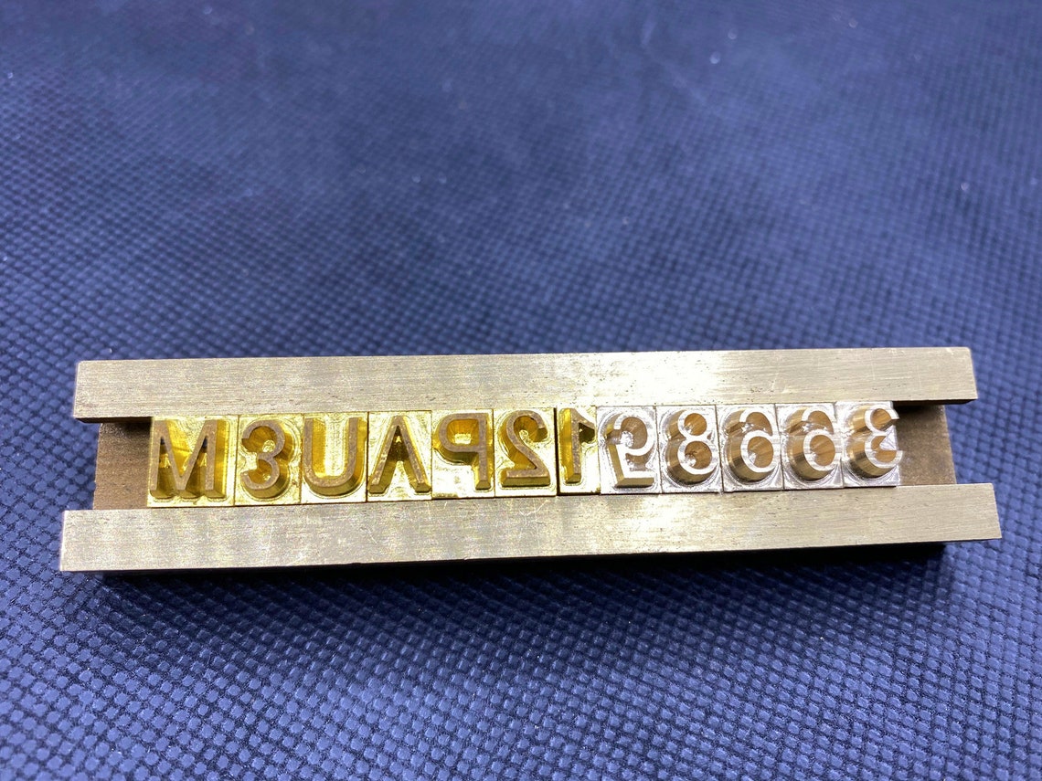 Customized Letter Brass Stamp Leather Stamp Set Number Etsy