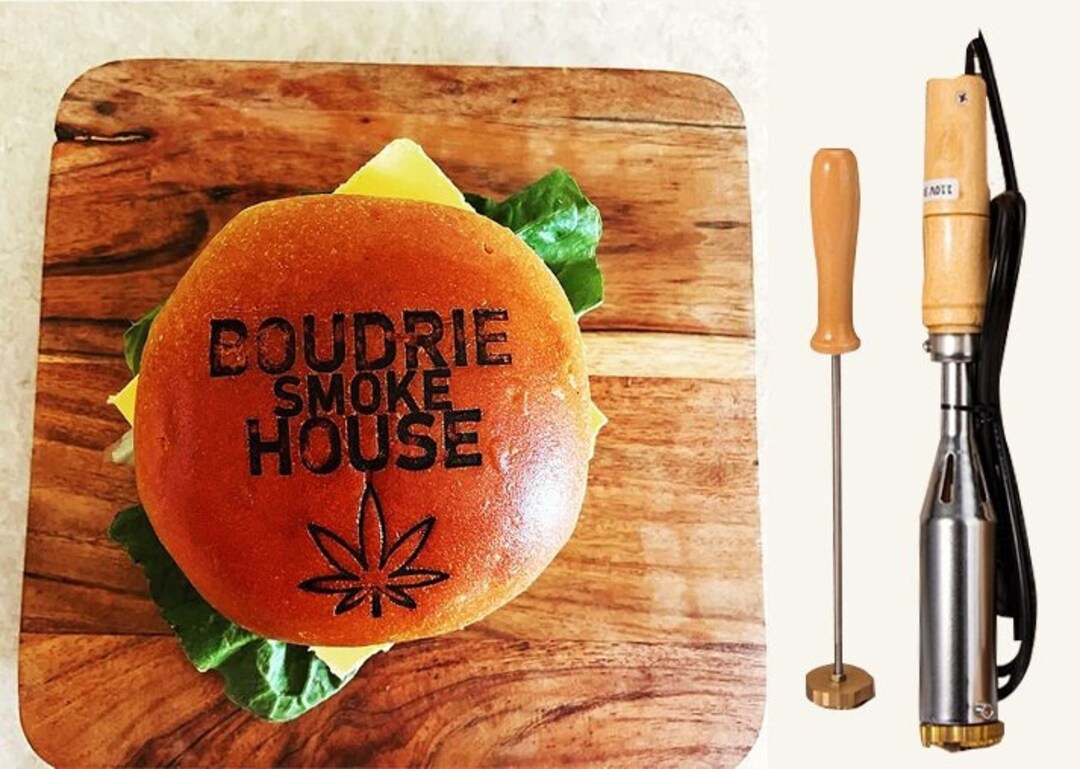 Custom Burger Stamp, Branding Iron for Burger, Electric Iron for Wood