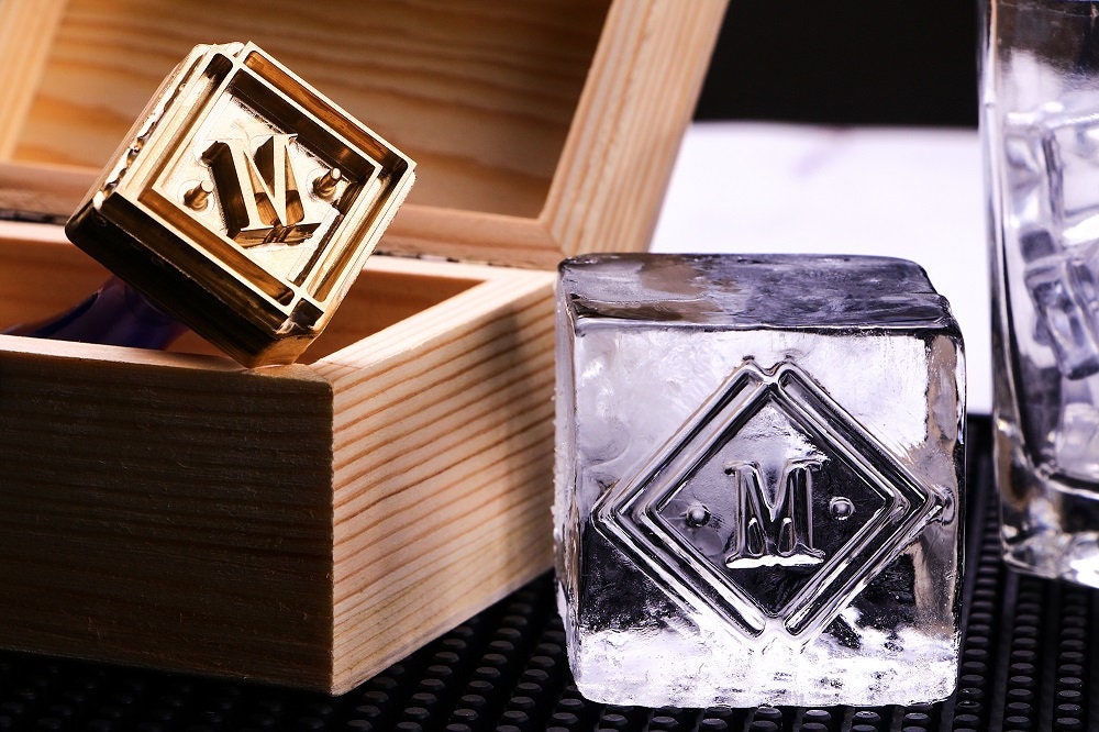 Ice Cube Stamp Custom Custom Ice Cube Stamp Custom Business Etsy