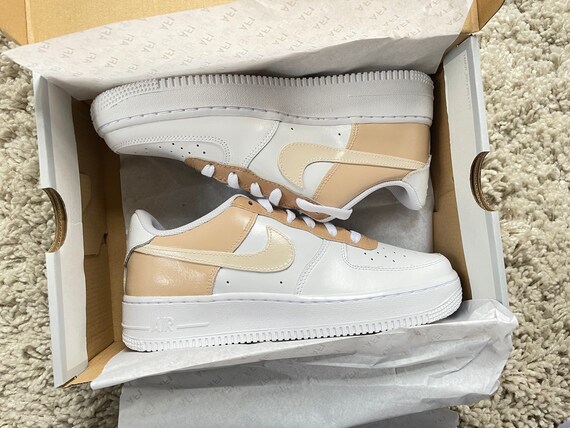 painted air force ones brown