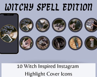 10 Witch Inspired Instagram Highlight Covers | Witchy Instagram Story Covers | 10 Witchy Halloween Highlight Covers | Spell Highlight Covers
