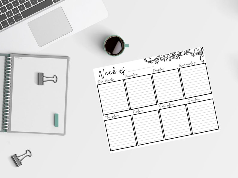 Weekly Planner Printable to Do List Black and White to Do - Etsy