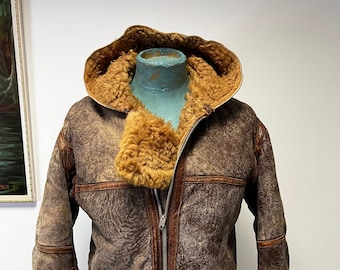 1940s イギリス軍　RAF coastal command jacket Original Rare WW2 RAF WW11 Coastal Command, Irvin, Sheepskin