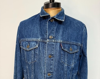 Vtg 80s 90s Levi's 70507 0218 Denim Trucker Jacket Medium Wash