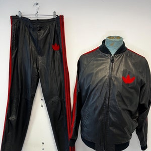 Vintage Red on Black, Classic Adidas A-15 Superstar, Leather - Main Image