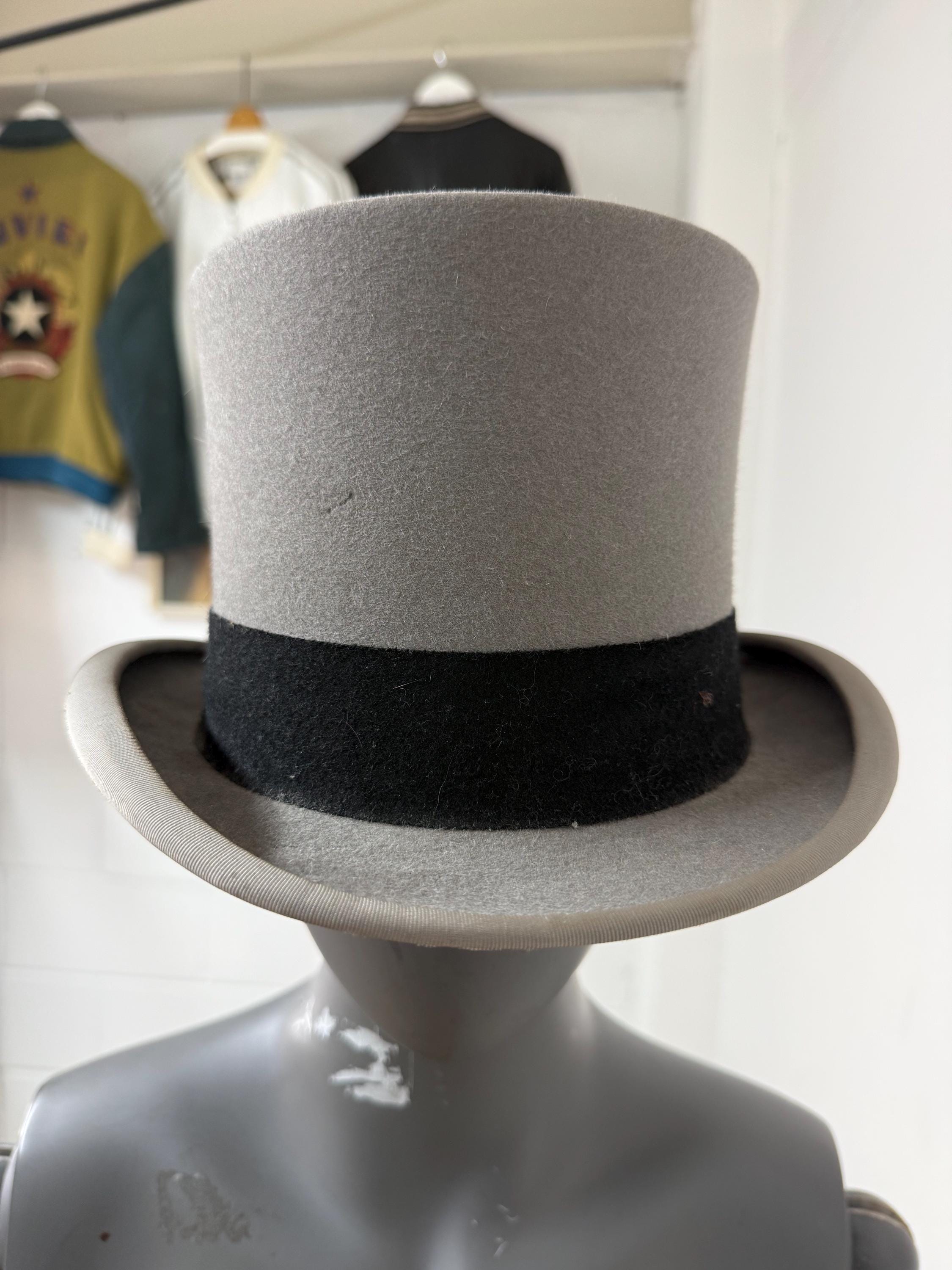 Vintage G. A. Dunn Piccadilly Circus. Black center dent felt fedora stiff brim. Gain Wool Felt Fedora Hat - Black – Village Hat Shop main image 3