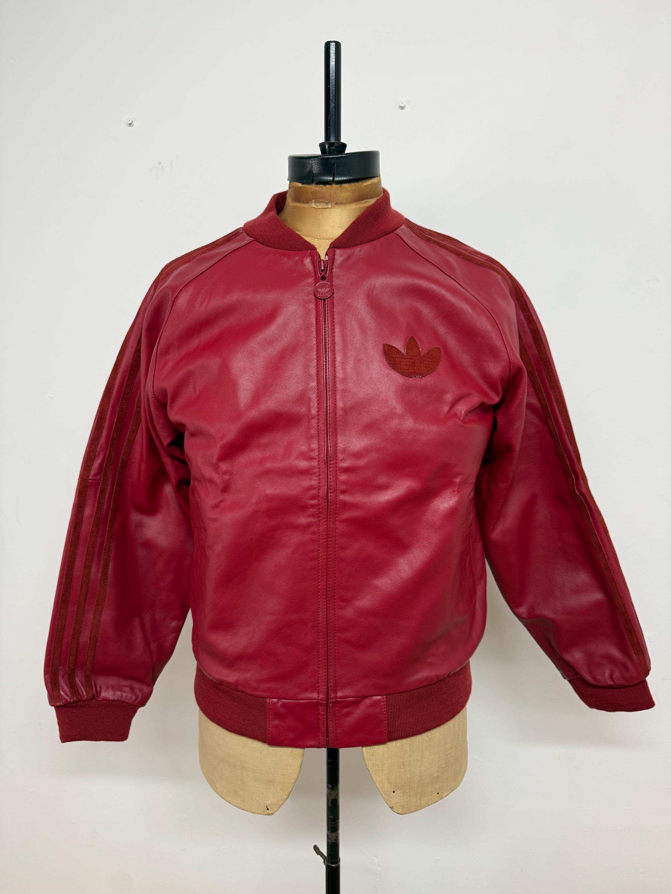 Vintage Adidas Leather Jacket - Etsy