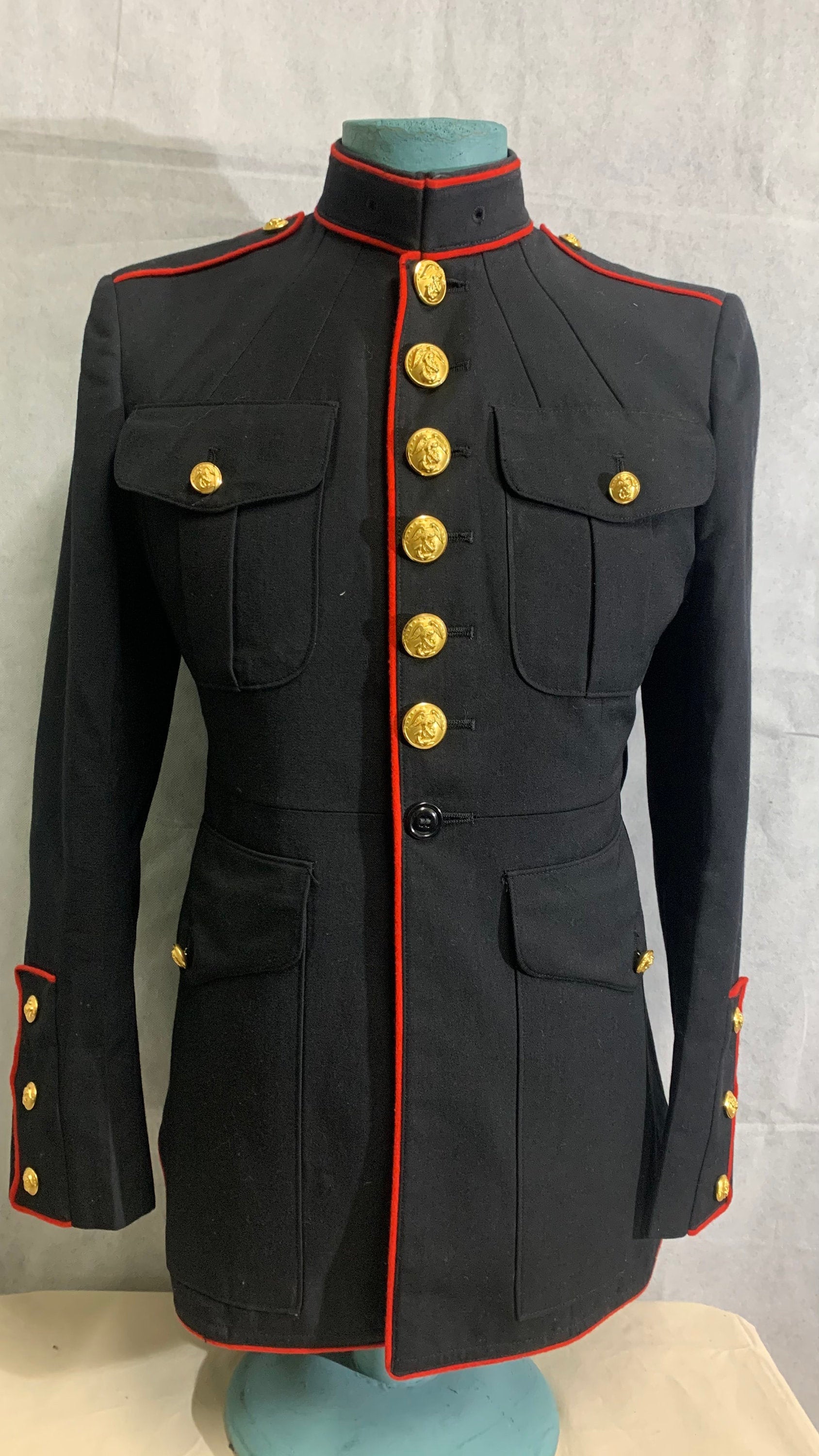 Vintage U.S.M.C Army Navy Blue Dress Jacket/Tunic Size 38 Etsy