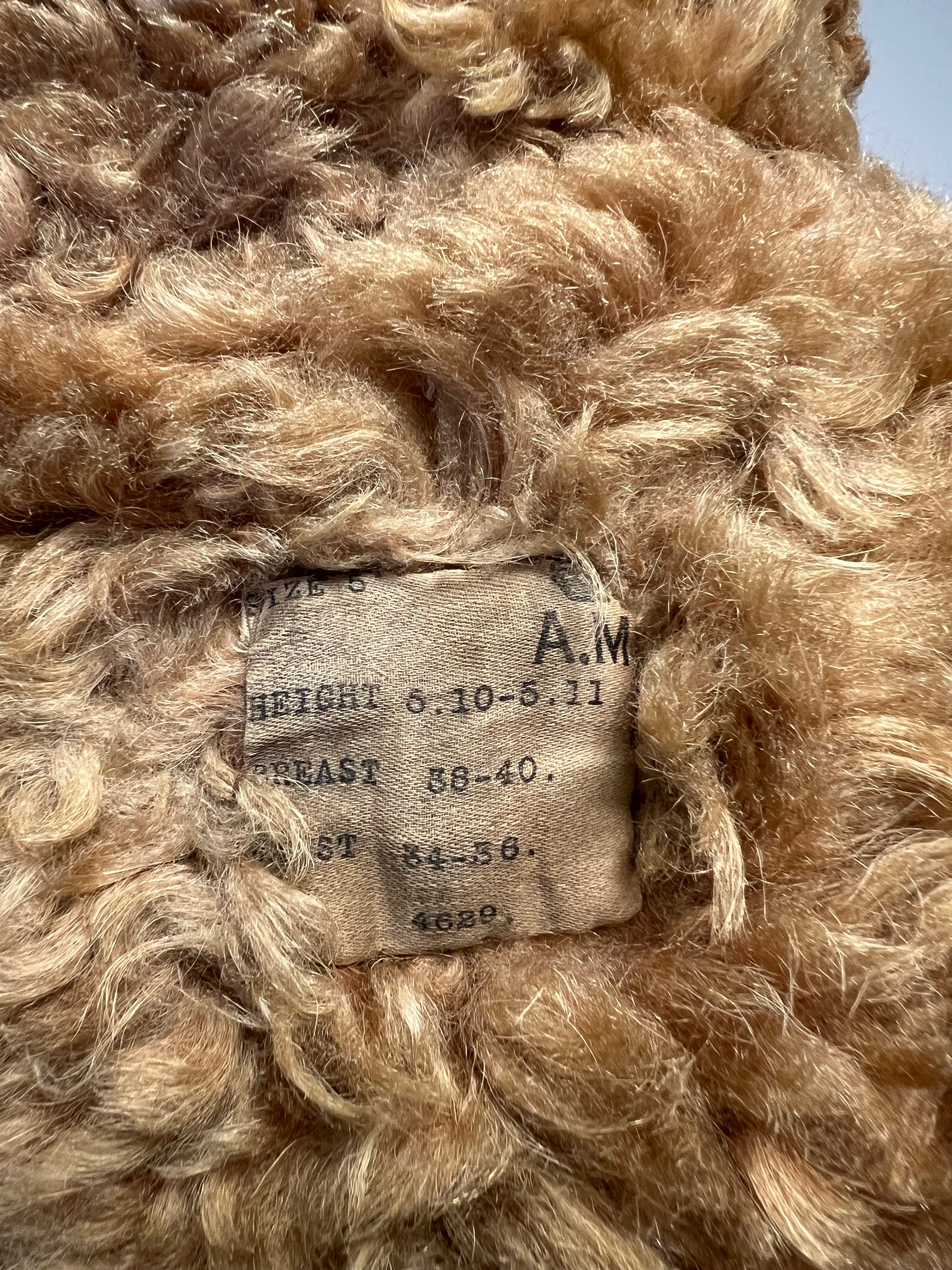 Original Rare WW2 RAF WW11 Coastal Command, Irvin, Sheepskin Original Rare WW2 RAF WW11 Coastal Command, Irvin, Sheepskin