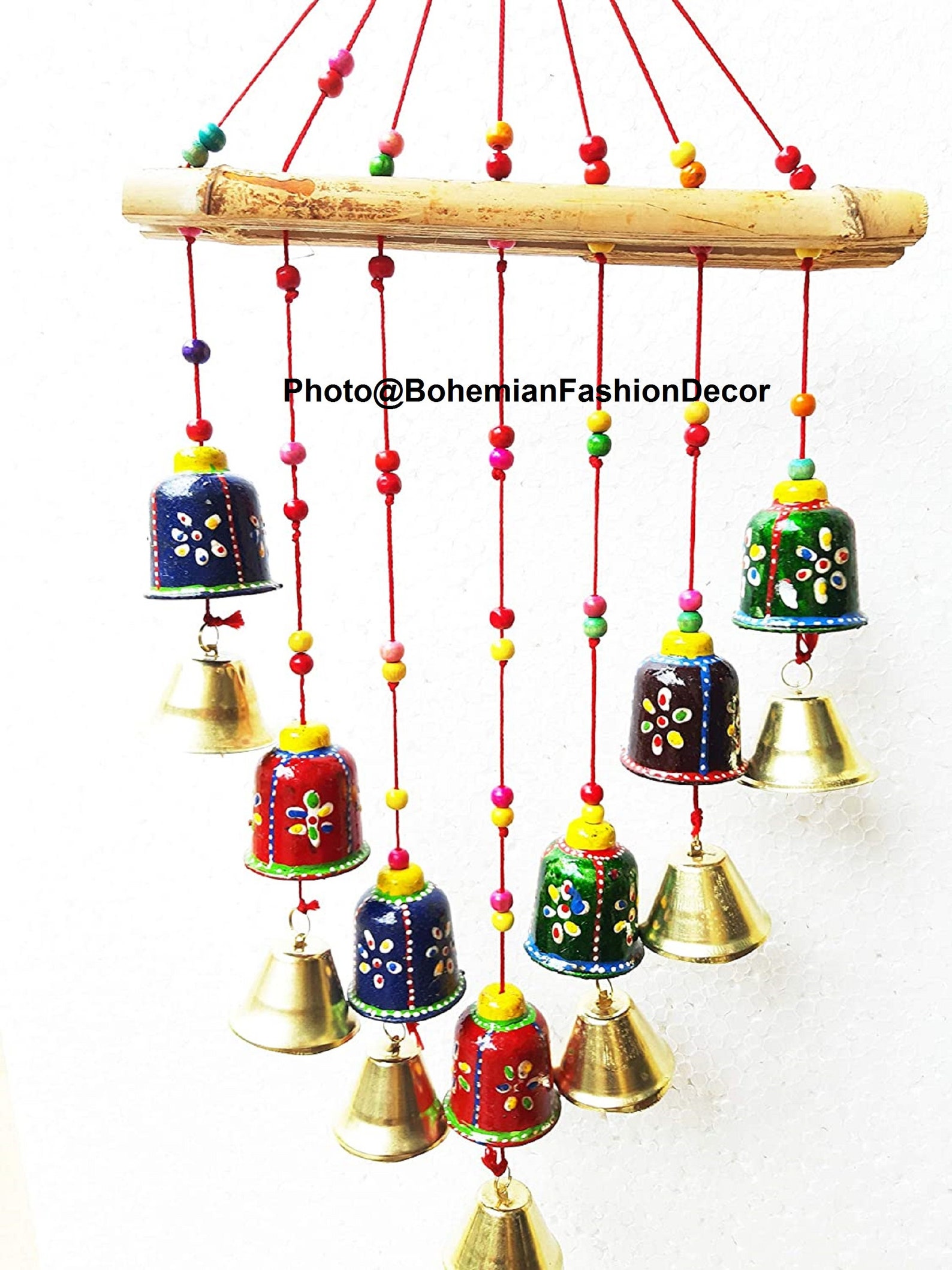 Indian Handcrafted Rajasthani Colored Bells Design Wall Etsy